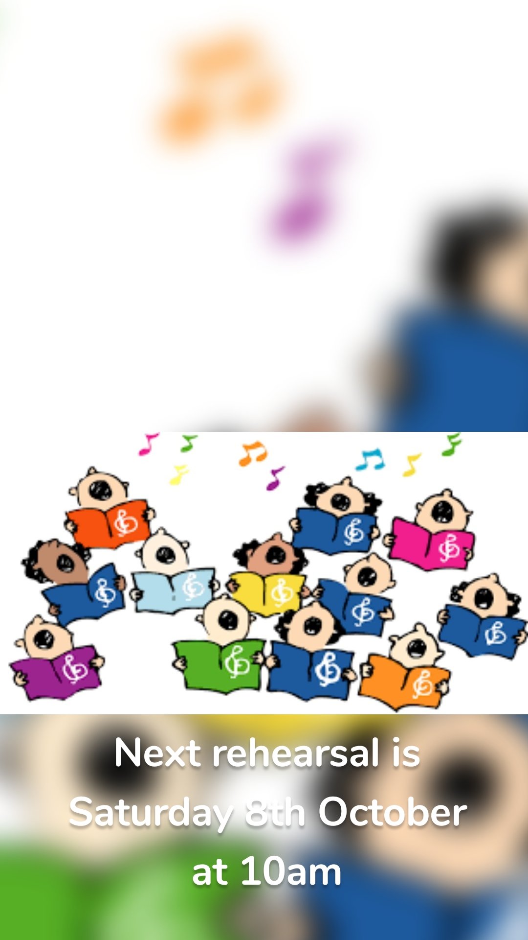 Next rehearsal is Saturday 8th October at 10am